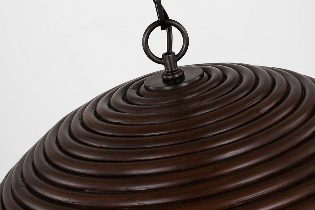 Emerson 23" Pendant | Bronze | Espresso Rattan Shade