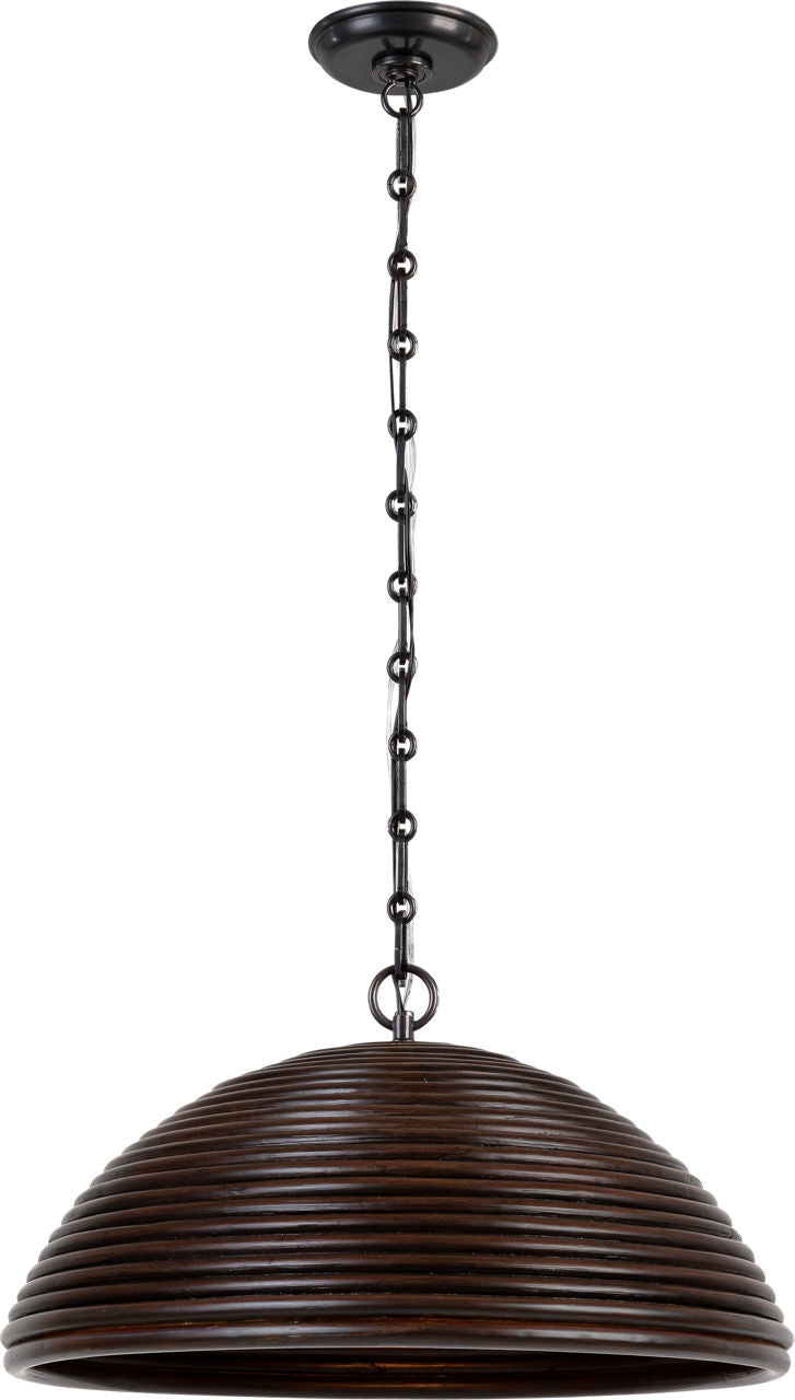 Emerson 23" Pendant | Bronze | Espresso Rattan Shade