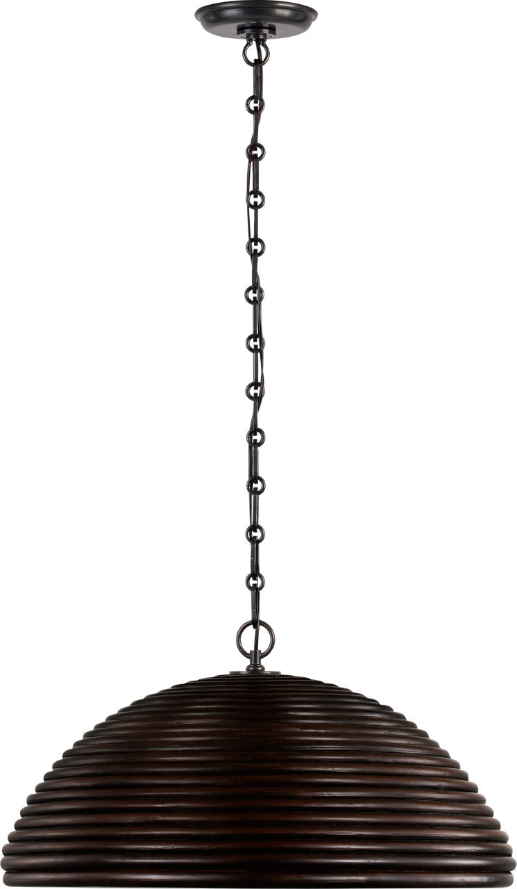 Emerson 23" Pendant | Bronze | Espresso Rattan Shade