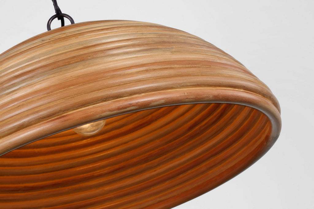 Emerson 23" Pendant | Bronze | Natural Rattan Shade