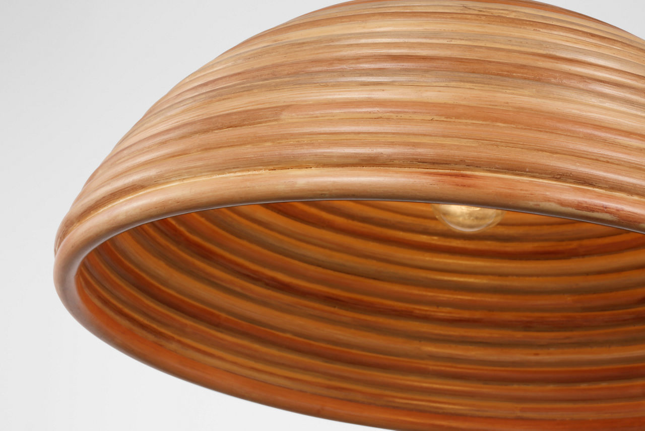 Emerson 23" Pendant | Bronze | Natural Rattan Shade