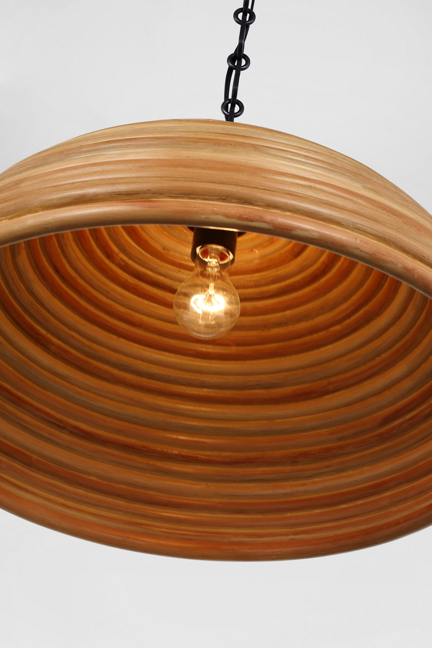 Emerson 23" Pendant | Bronze | Natural Rattan Shade