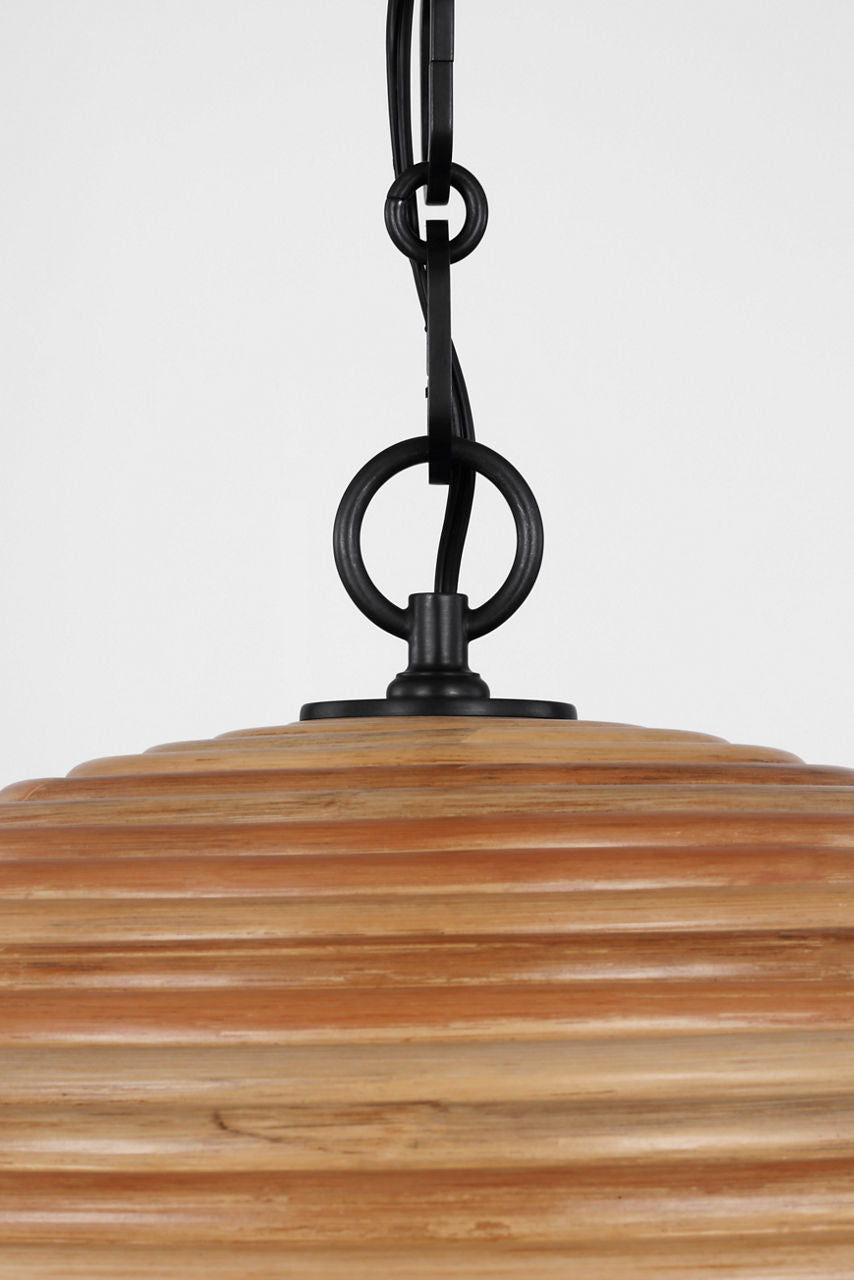 Emerson 23" Pendant | Bronze | Natural Rattan Shade