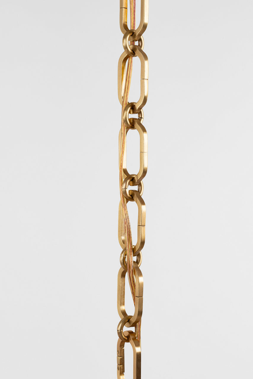 Emerson 23" Pendant | Hand-Rubbed Antique Brass | Ash Rattan Shade