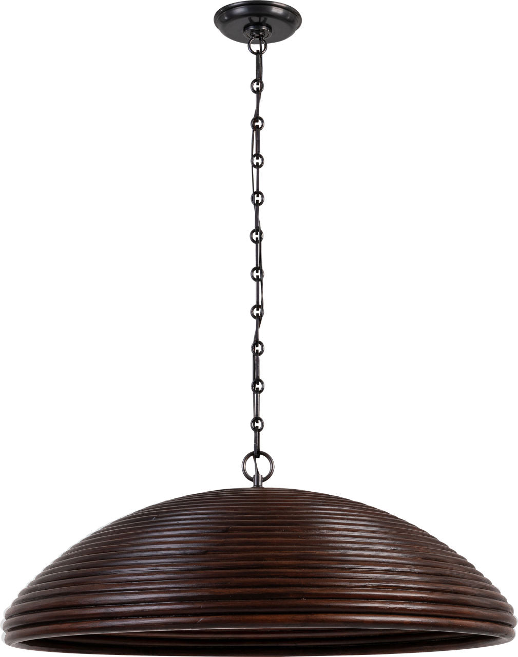 Emerson 29" Pendant | Bronze | Espresso Rattan Shade