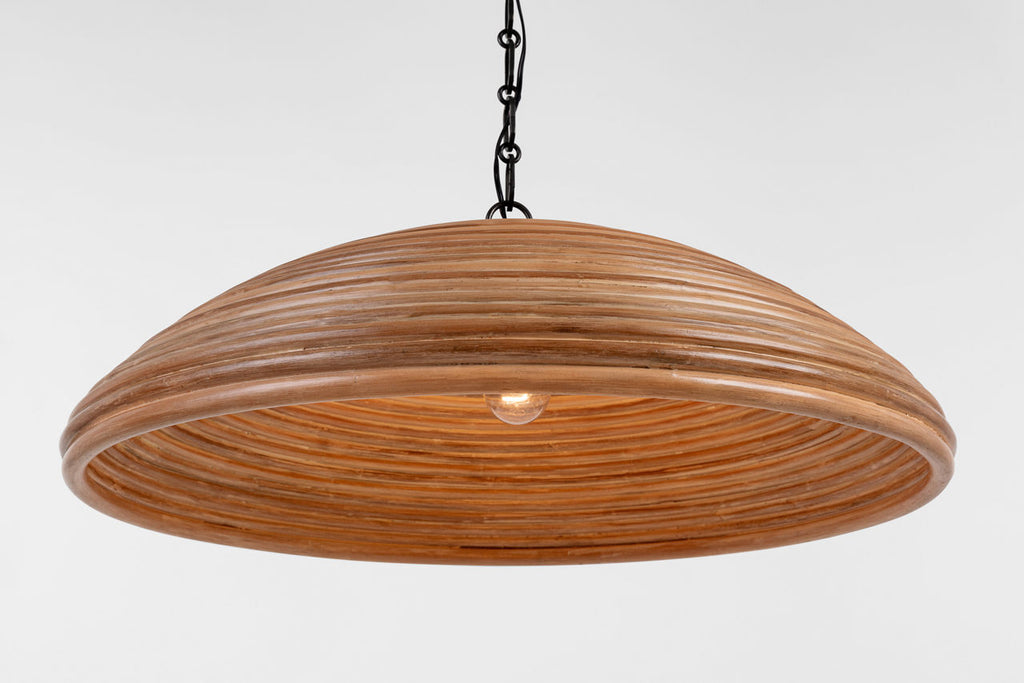 Emerson 29" Pendant | Bronze | Natural Rattan Shade