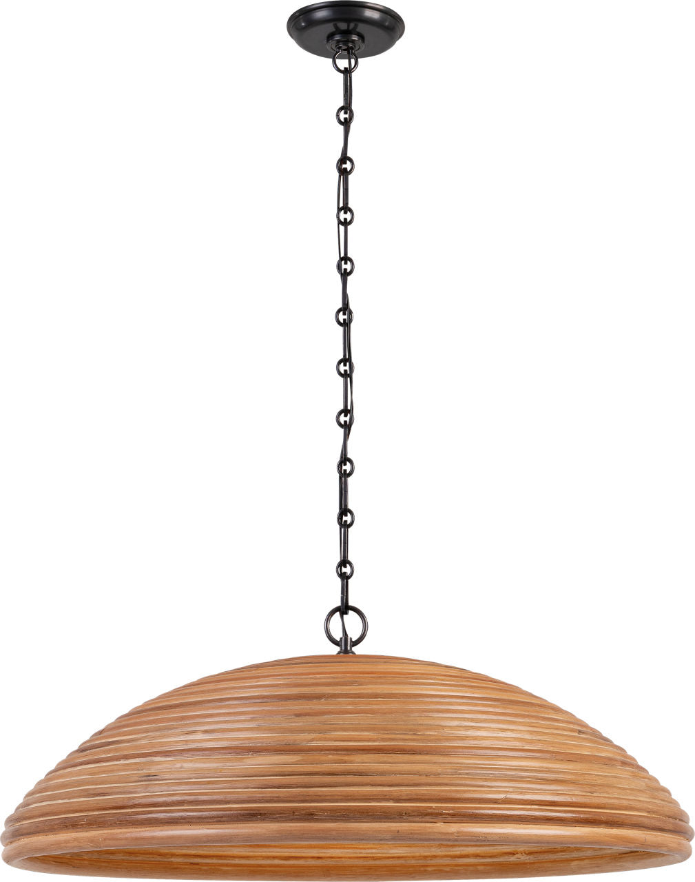 Emerson 29" Pendant | Bronze | Natural Rattan Shade