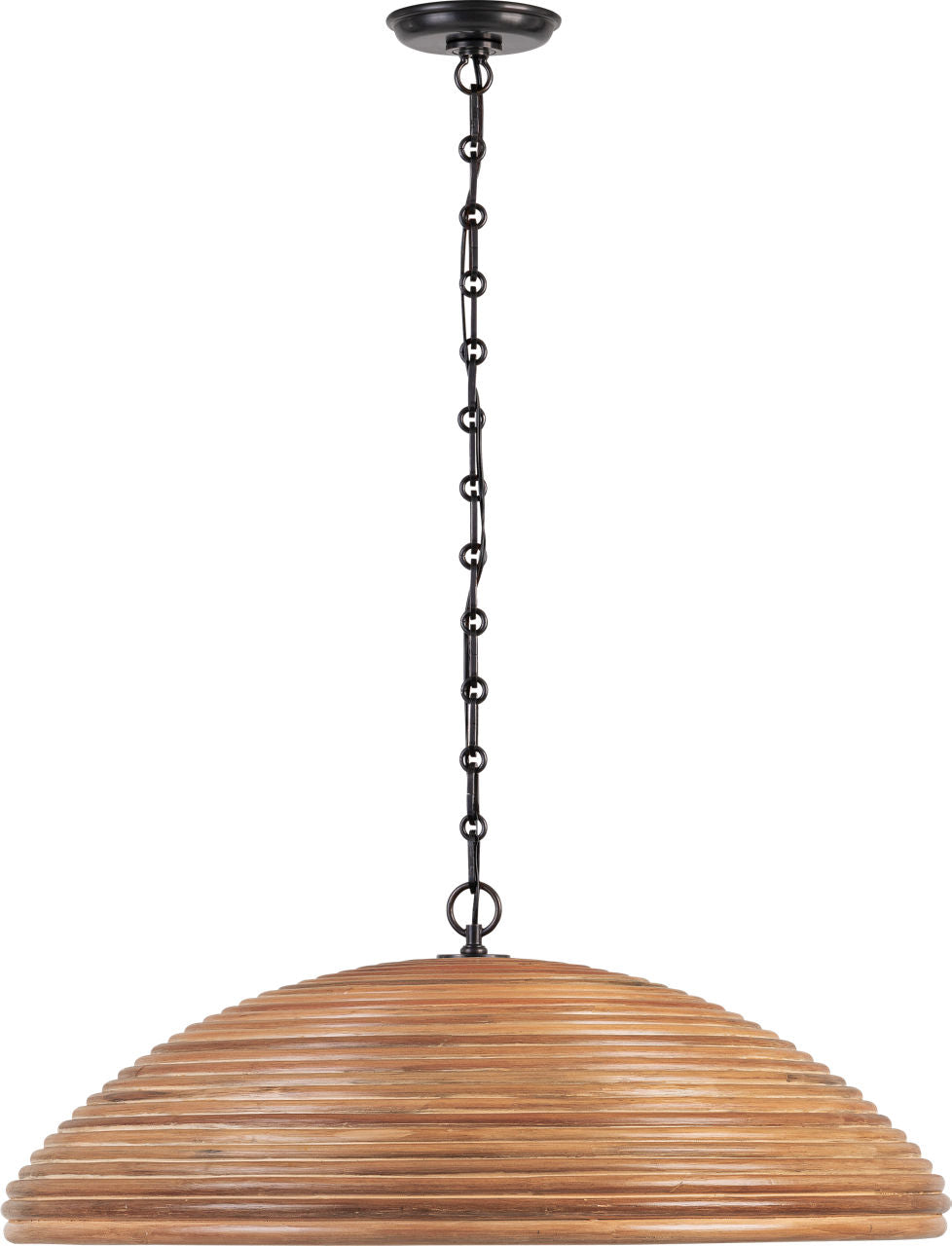 Emerson 29" Pendant | Bronze | Natural Rattan Shade
