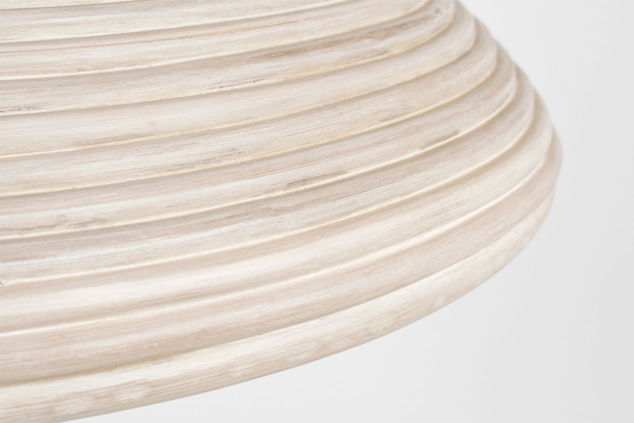 Emerson 29" Pendant | Hand-Rubbed Antique Brass | Ash Rattan Shade