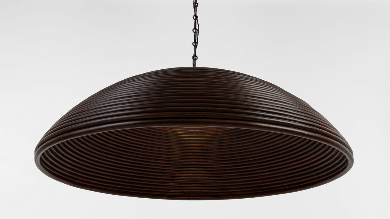 Emerson 42" Pendant | Bronze | Espresso Rattan Shade