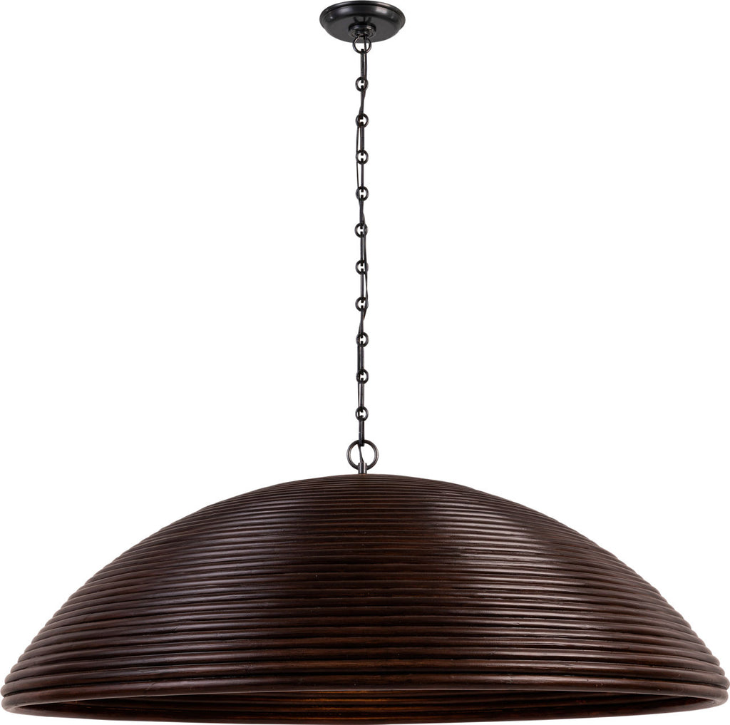Emerson 42" Pendant | Bronze | Espresso Rattan Shade
