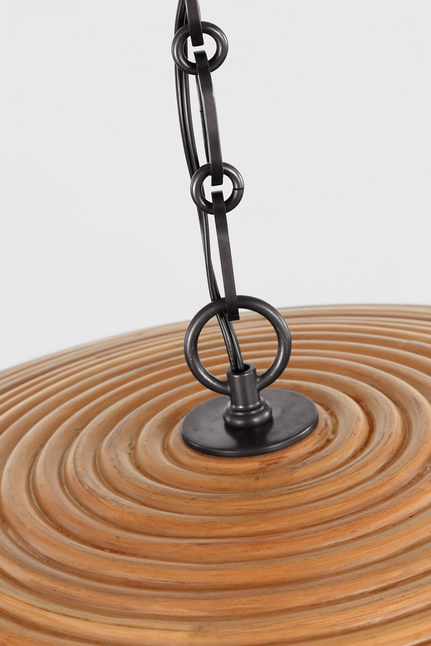Emerson 42" Pendant | Bronze | Natural Rattan Shade