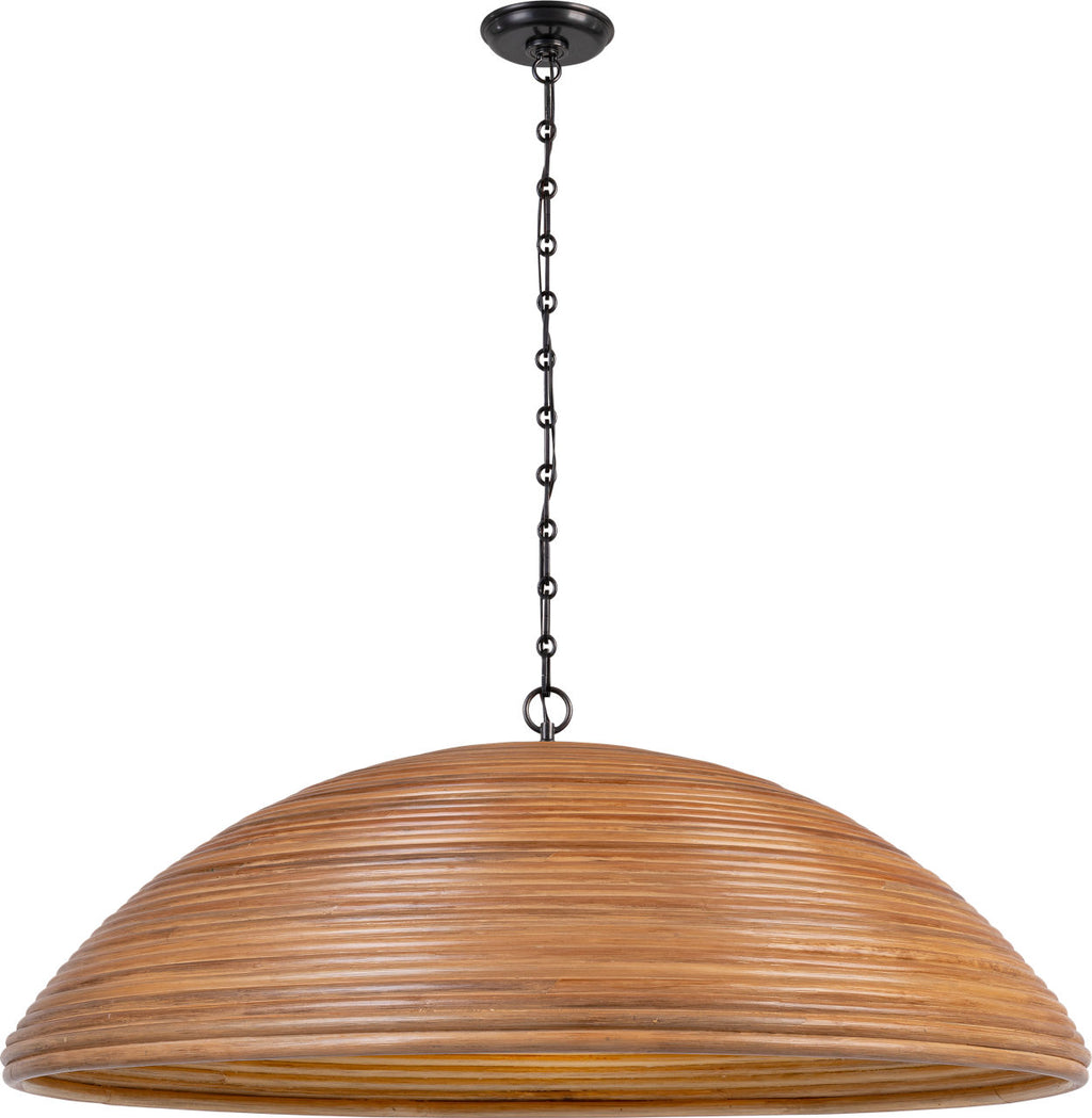 Emerson 42" Pendant | Bronze | Natural Rattan Shade