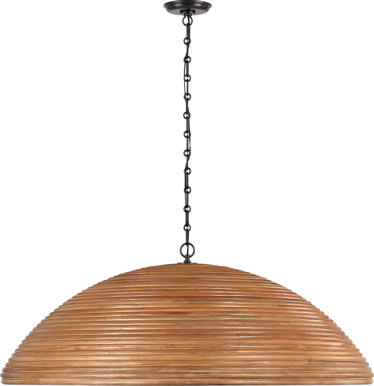 Emerson 42" Pendant | Bronze | Natural Rattan Shade