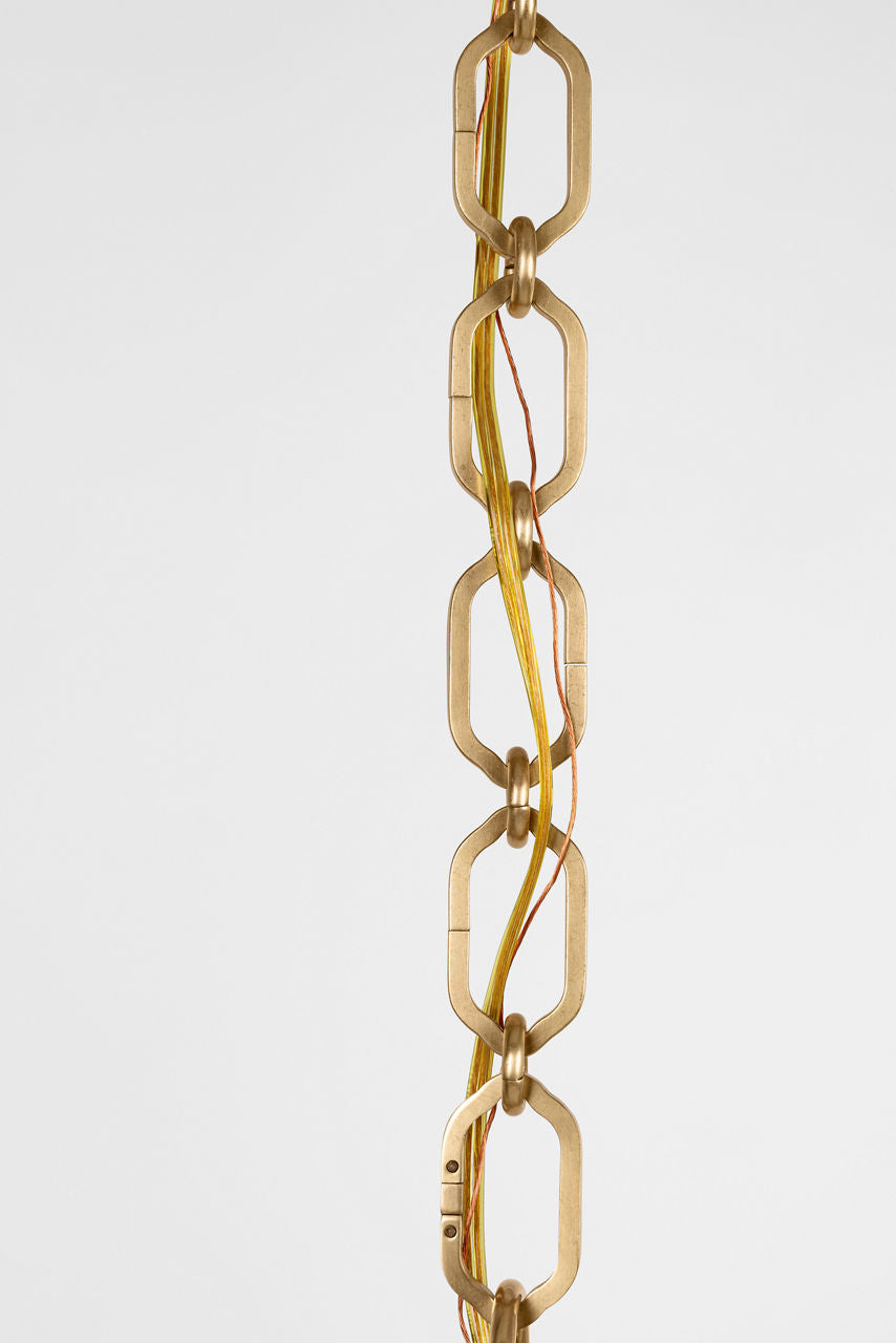 Emerson 42" Pendant | Hand-Rubbed Antique Brass | Ash Rattan Shade
