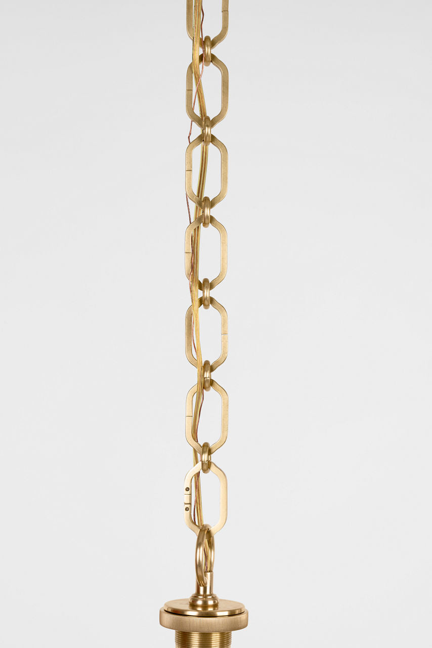 Emerson 42" Pendant | Hand-Rubbed Antique Brass | Natural Rattan Shade