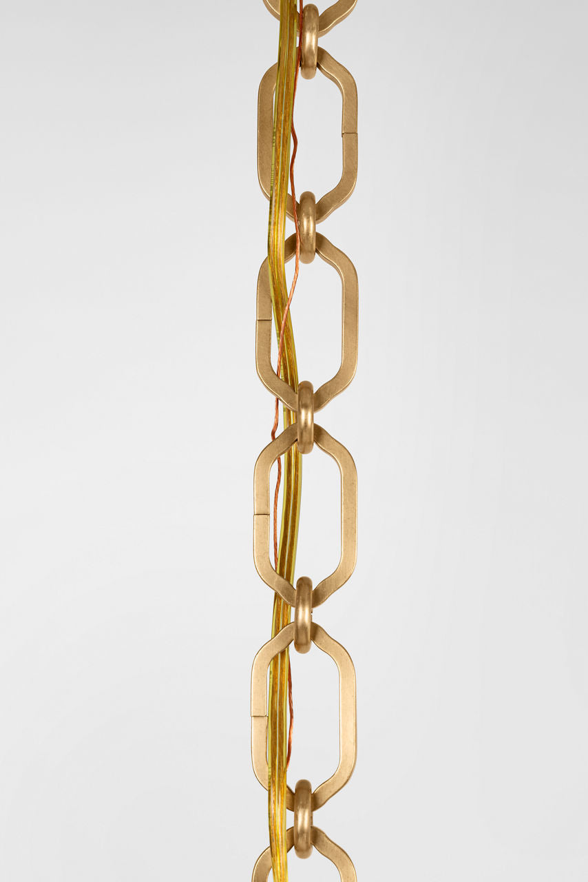 Emerson 42" Pendant | Hand-Rubbed Antique Brass | Natural Rattan Shade