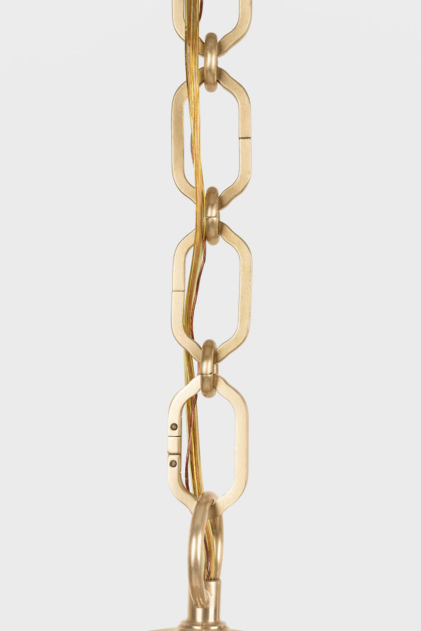 Emerson 42" Pendant | Hand-Rubbed Antique Brass | Natural Rattan Shade