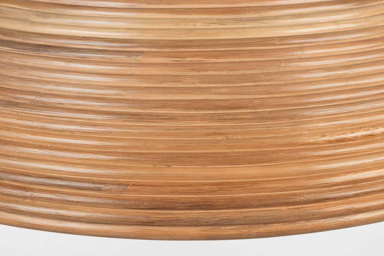 Emerson 42" Pendant | Hand-Rubbed Antique Brass | Natural Rattan Shade