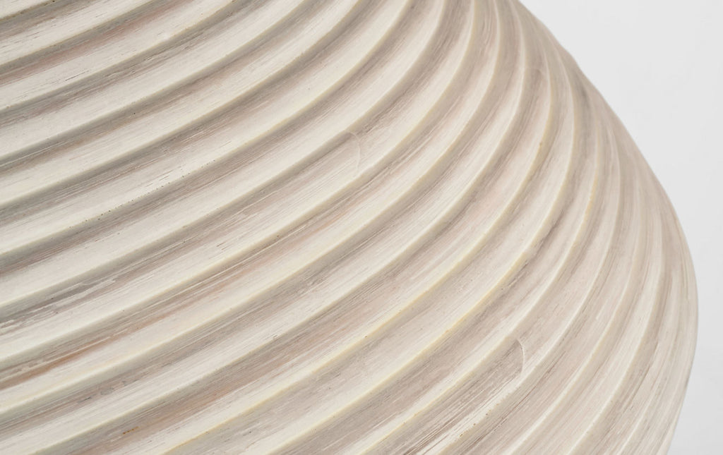 Emerson 42" Pendant | Polished Nickel | Ash Rattan Shade