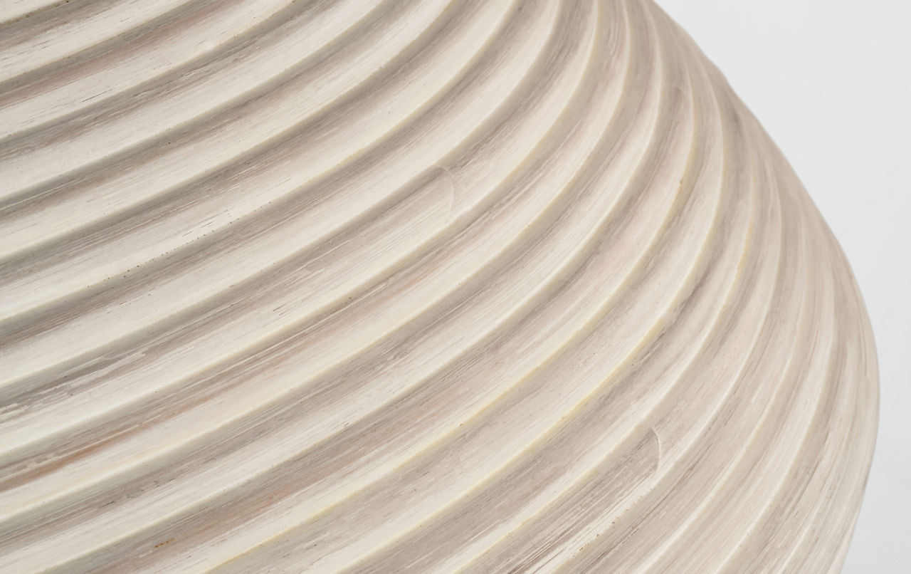 Emerson 42" Pendant | Polished Nickel | Ash Rattan Shade