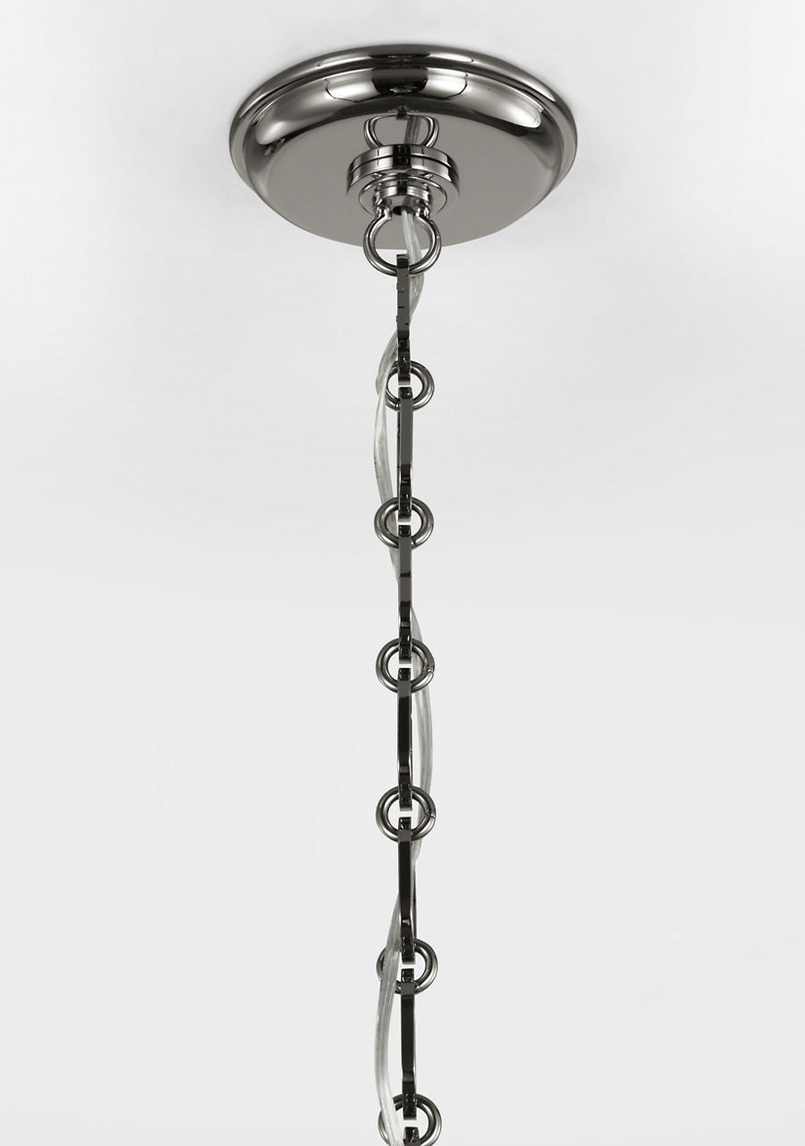 Emerson 42" Pendant | Polished Nickel | Natural Rattan Shade