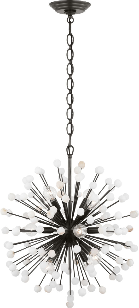 Lys 21" Chandelier | Bronze and Alabaster