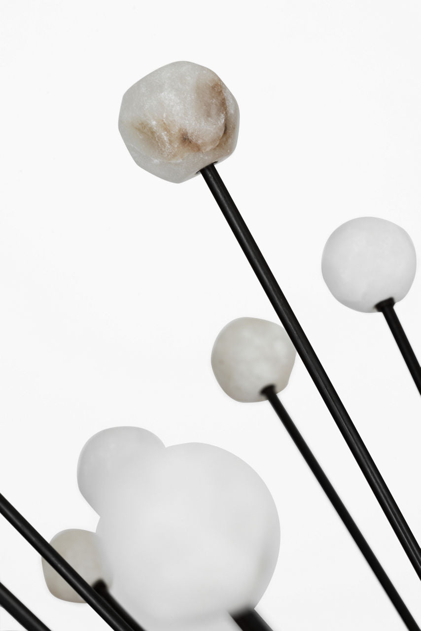 Lys 31" Chandelier | Bronze and Alabaster