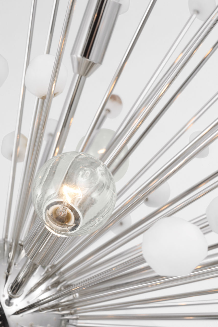 Lys 31" Chandelier | Polished Nickel and Alabaster