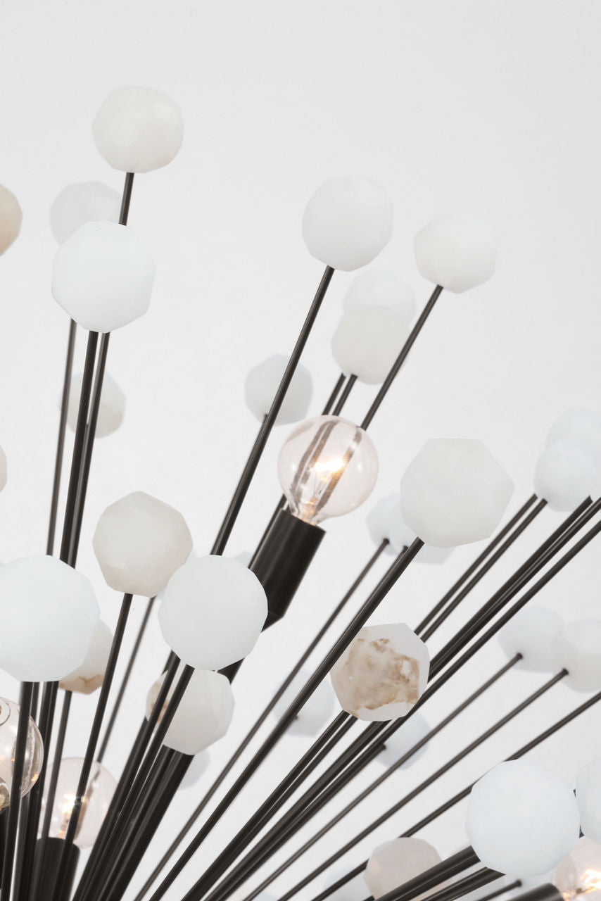 Lys 41" Chandelier | Bronze and Alabaster
