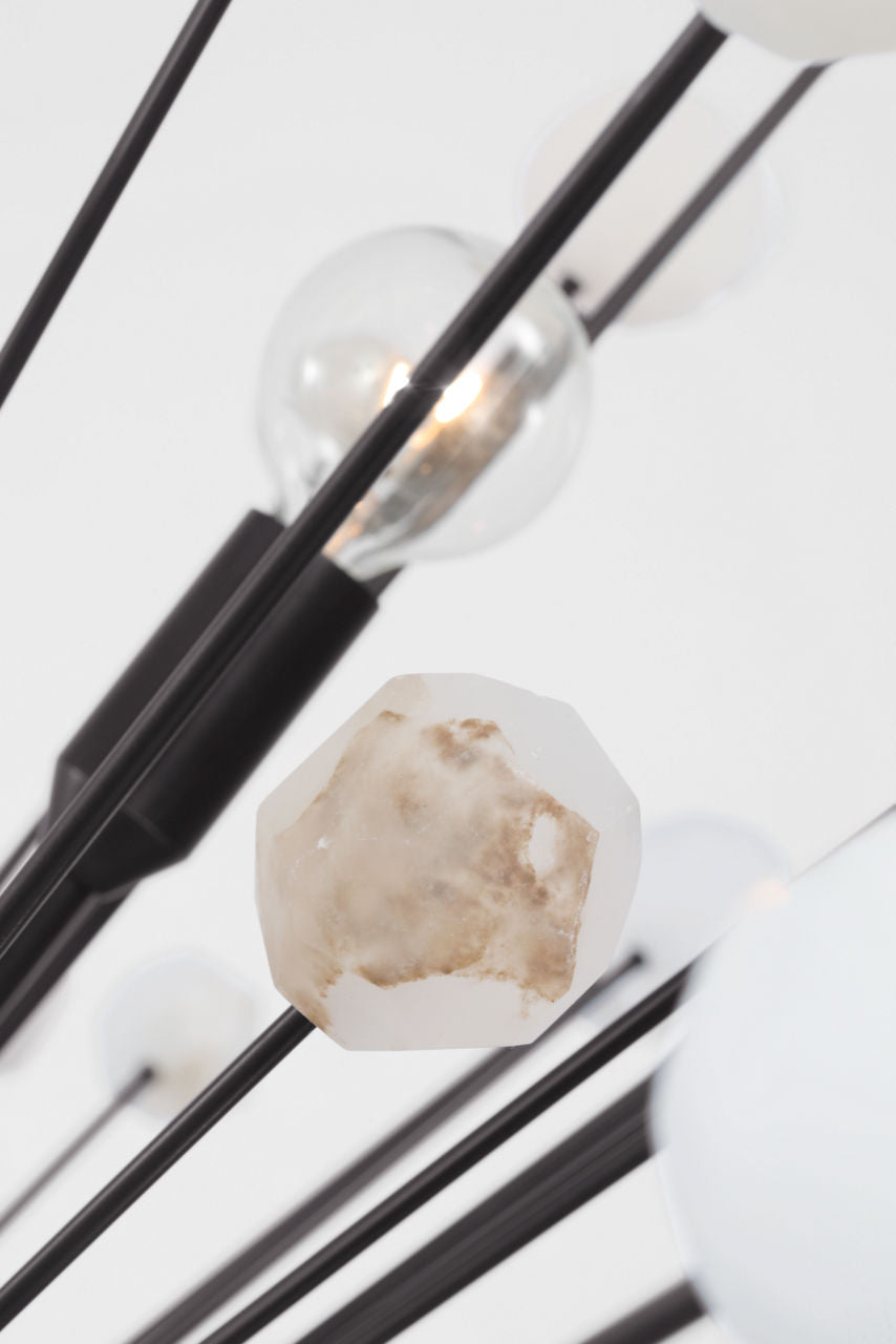Lys 41" Chandelier | Bronze and Alabaster