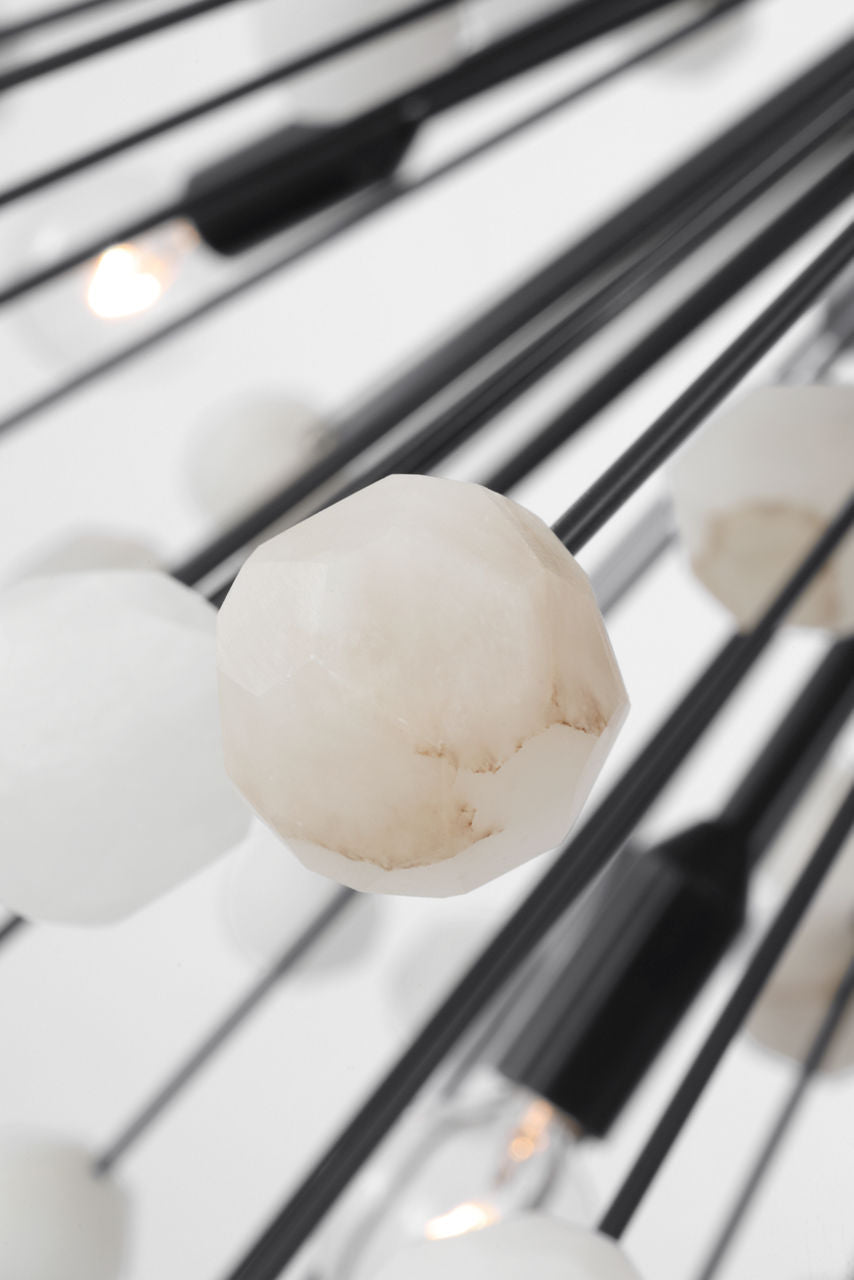 Lys 41" Chandelier | Bronze and Alabaster