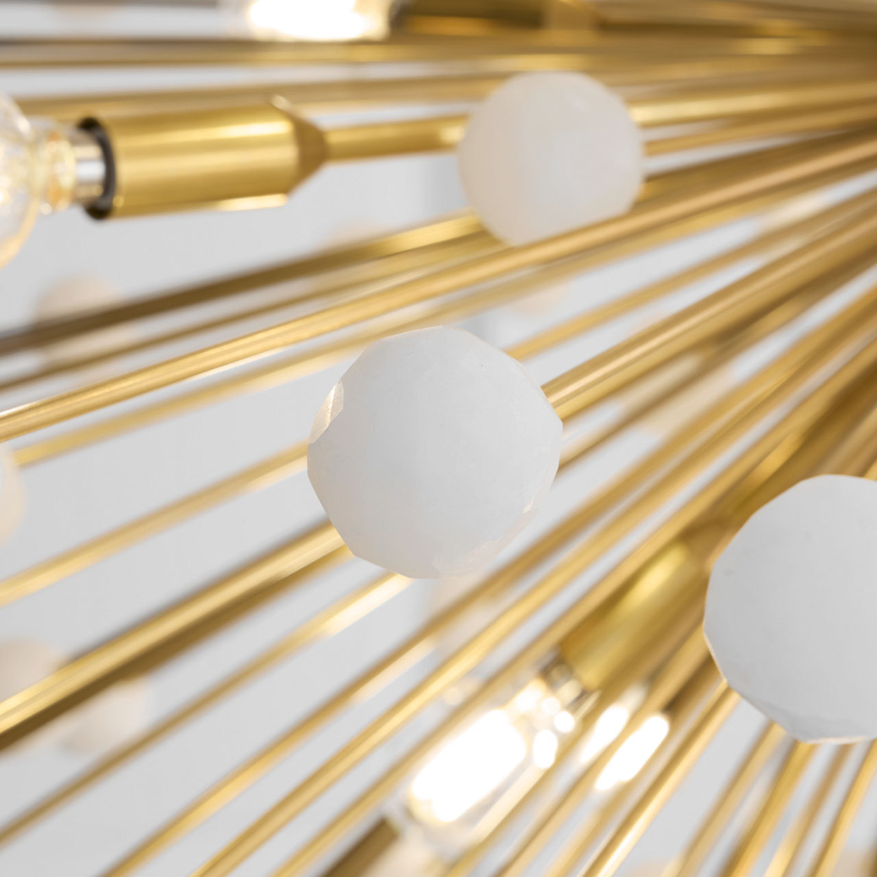 Lys 21" Chandelier | Hand-Rubbed Antique Brass and Alabaster