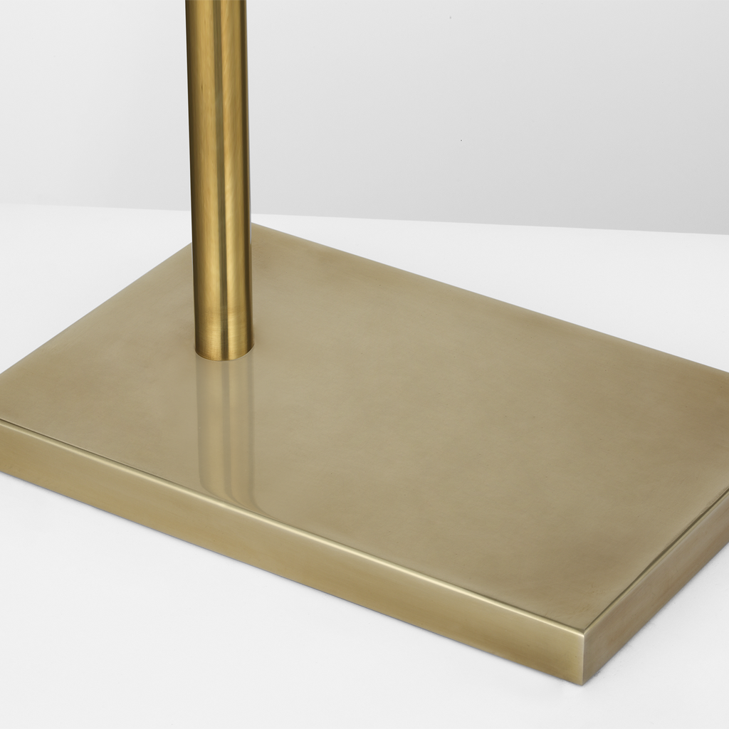 Studio Adjustable Cordless Pharmacy Floor Lamp | Hand-Rubbed Antique Brass