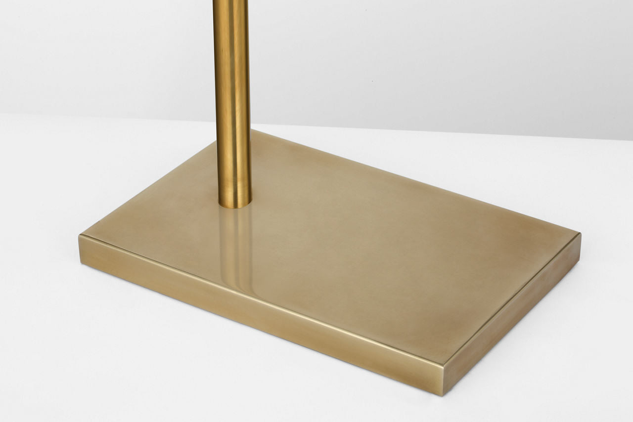 Studio Adjustable Cordless Pharmacy Floor Lamp | Hand-Rubbed Antique Brass