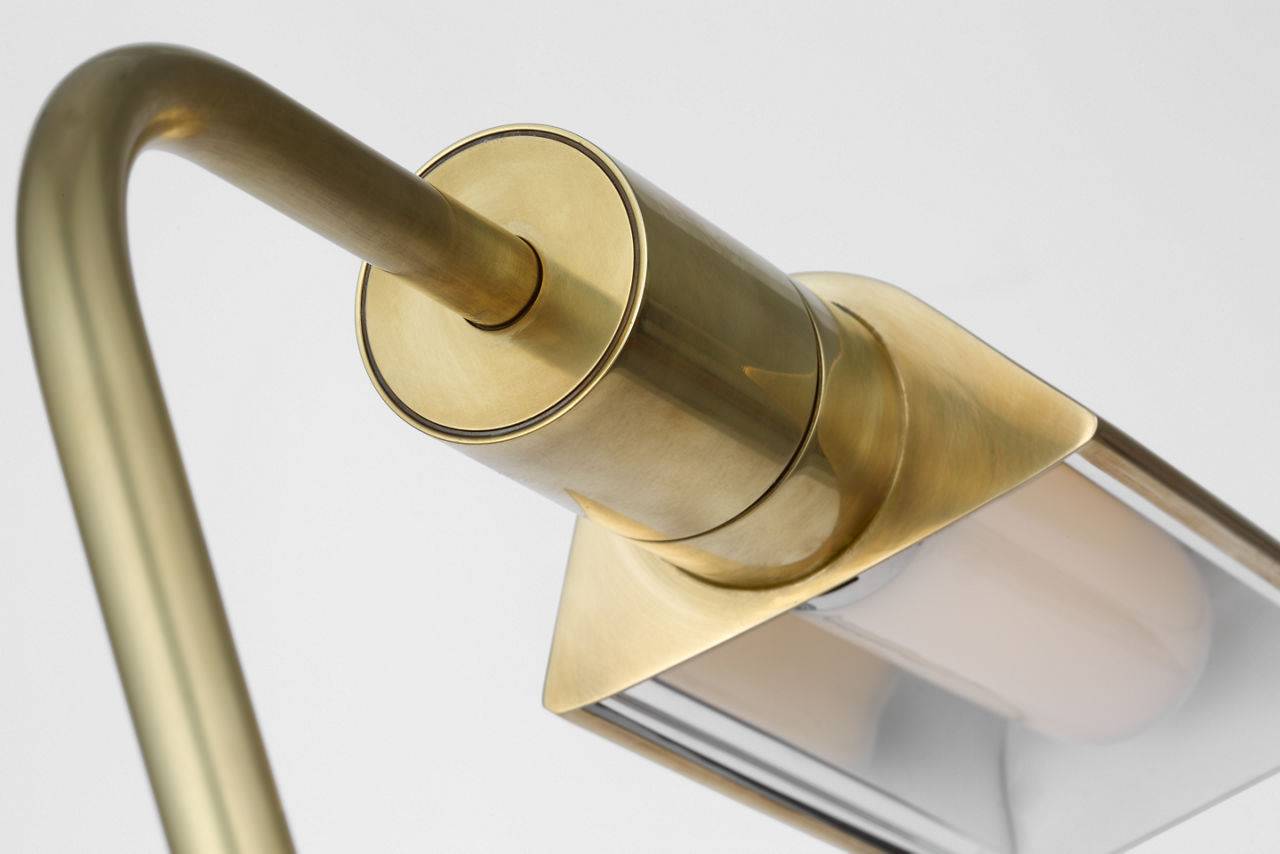 Studio Adjustable Cordless Pharmacy Floor Lamp | Hand-Rubbed Antique Brass