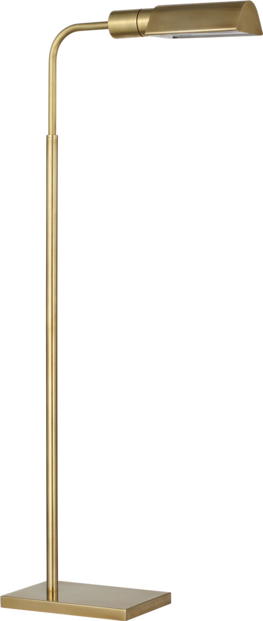 Studio Adjustable Cordless Pharmacy Floor Lamp | Hand-Rubbed Antique Brass