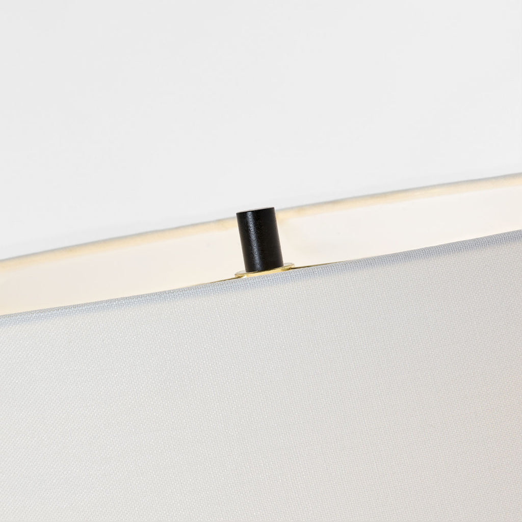 Dauphine Floor Lamp | Aged Iron | Linen Shade