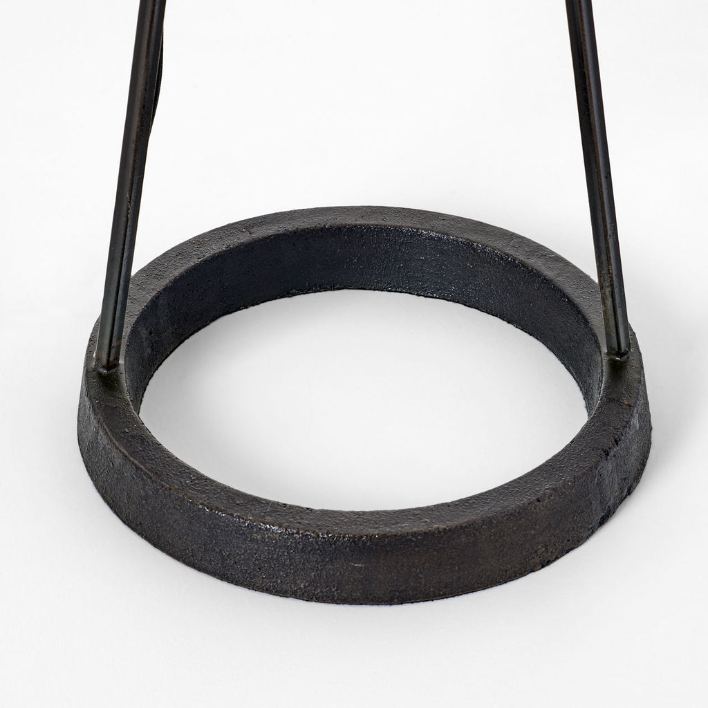 Dauphine Floor Lamp | Aged Iron | Linen Shade