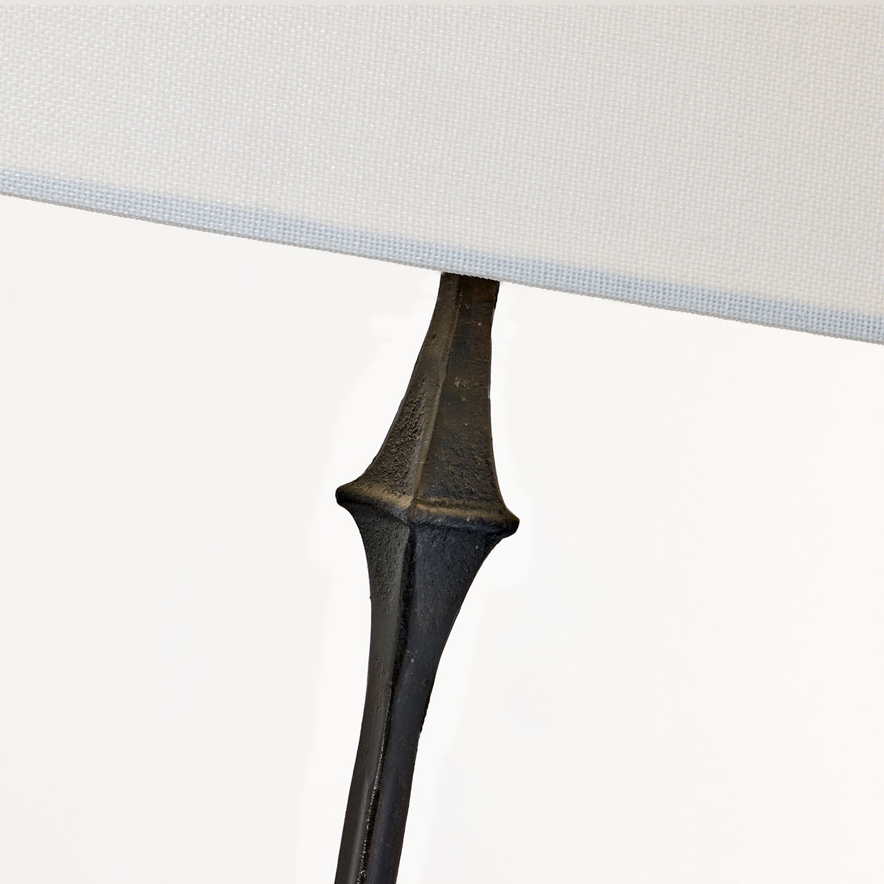 Dauphine Floor Lamp | Aged Iron | Linen Shade