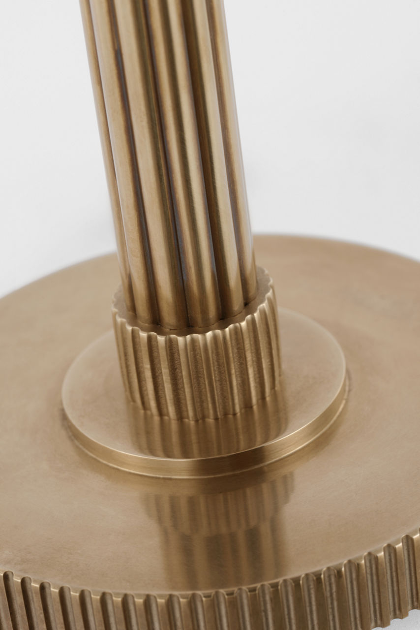 Aran 9" Rechargeable Accent Lamp | Hand-Rubbed Antique Brass and Alabaster