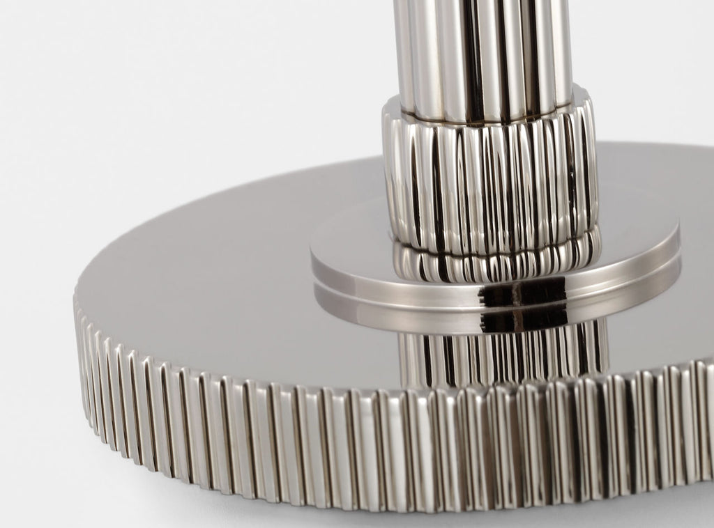 Aran 9" Rechargeable Accent Lamp | Polished Nickel and Alabaster