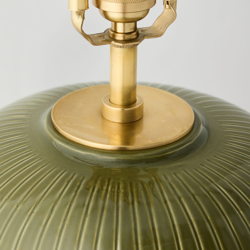 Opera 30" Table Lamp | Light Olive | Linen Shade