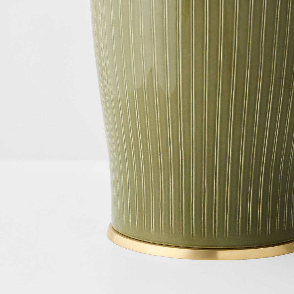 Opera 30" Table Lamp | Light Olive | Linen Shade