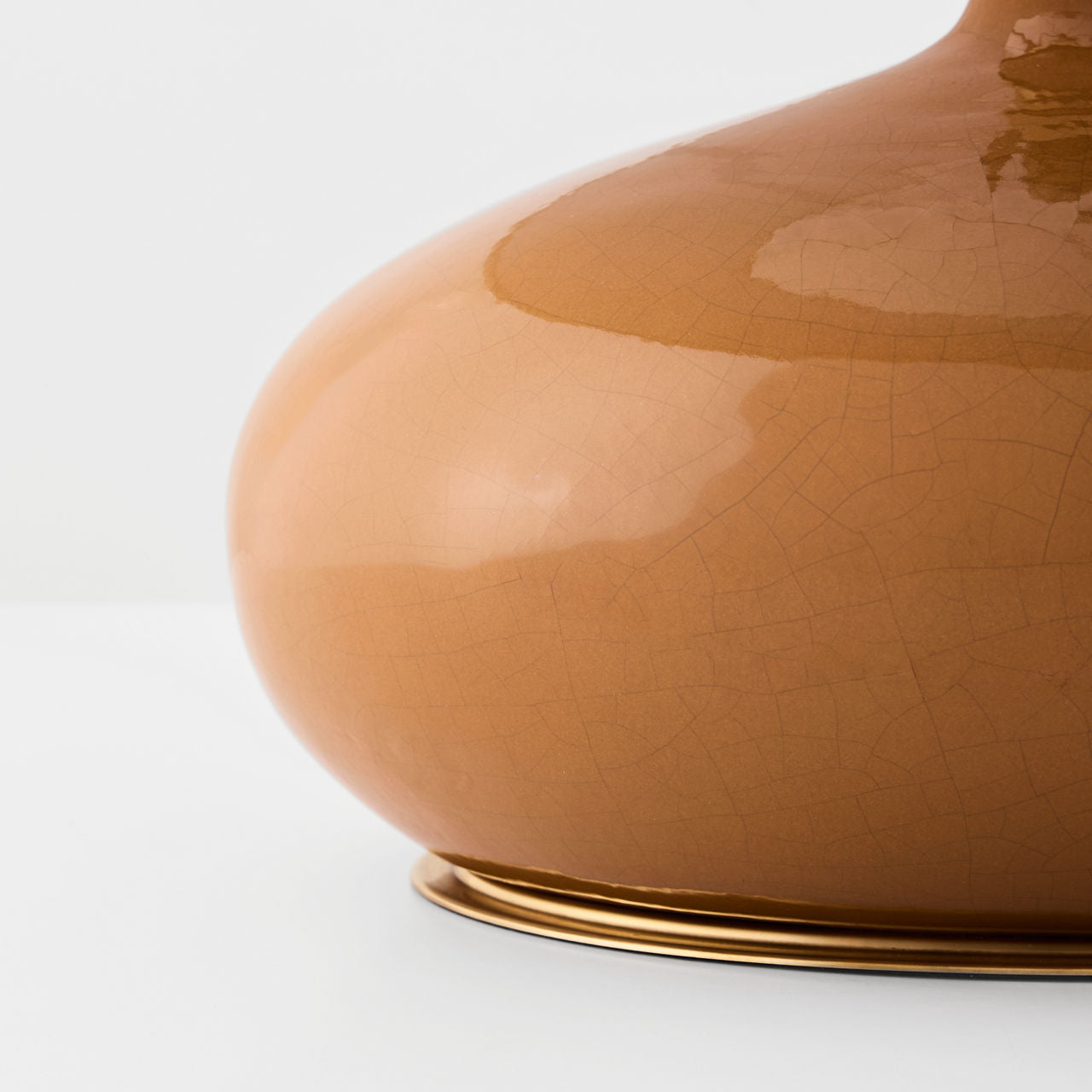 Olinda 24" Low Table Lamp | Crackled Sienna | Linen Shade