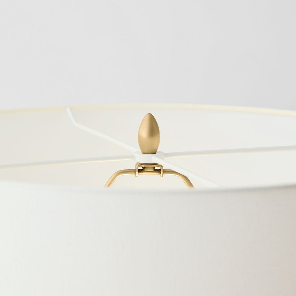 Sao Paulo 29" Table Lamp | Crackled Robin | Linen Shade