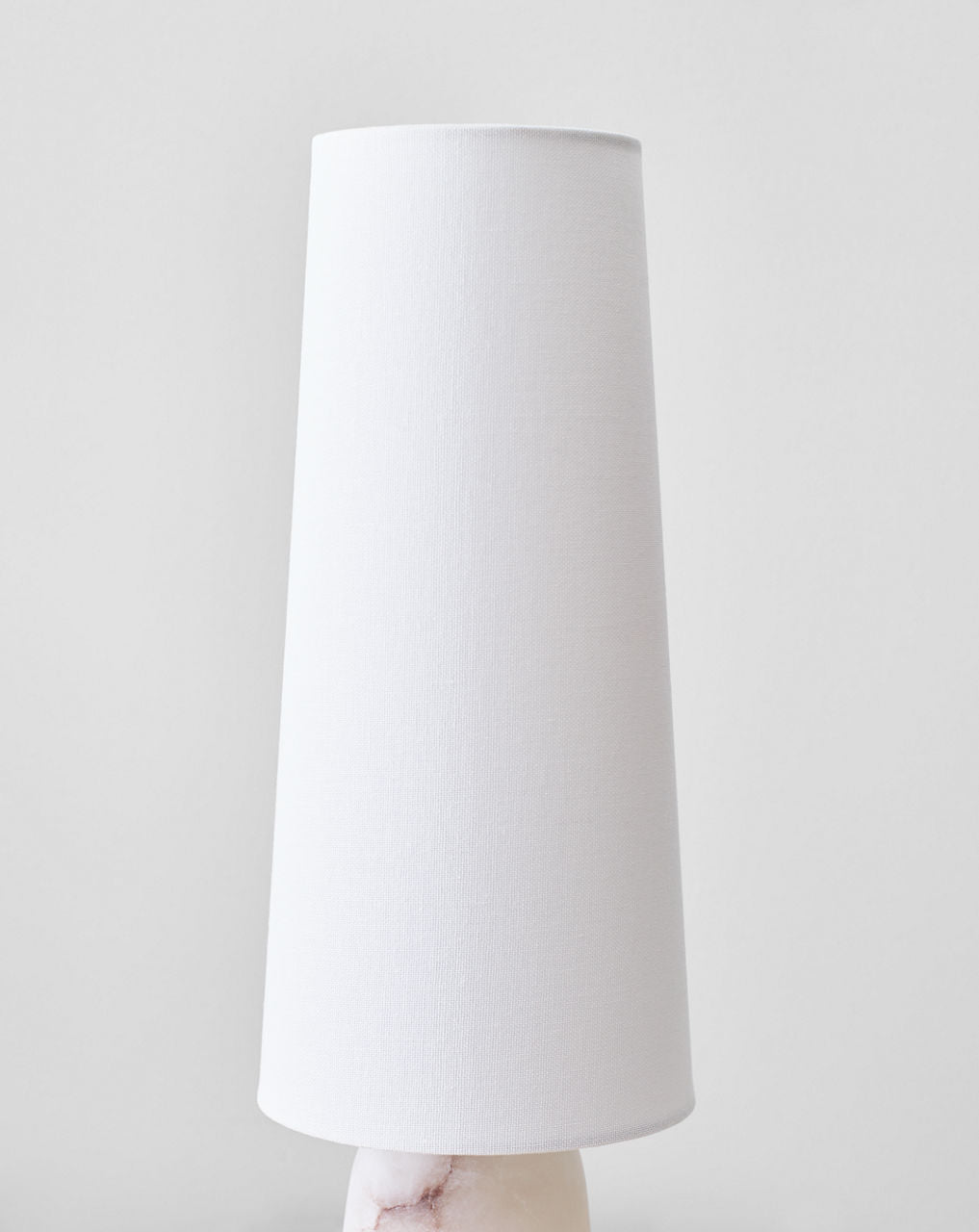 Jinny Medium Table Lamp | Alabaster | Linen Shade