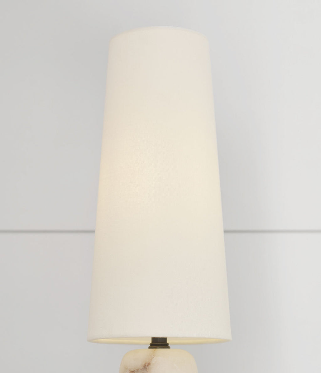 Jinny Medium Table Lamp | Alabaster | Linen Shade