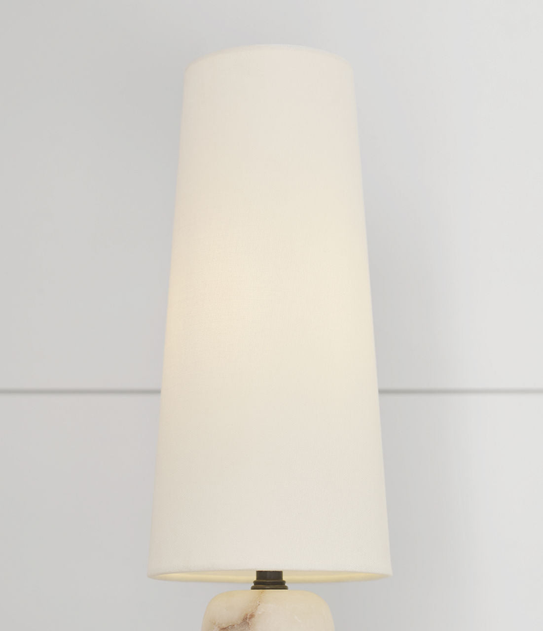 Jinny Medium Table Lamp | Alabaster | Linen Shade