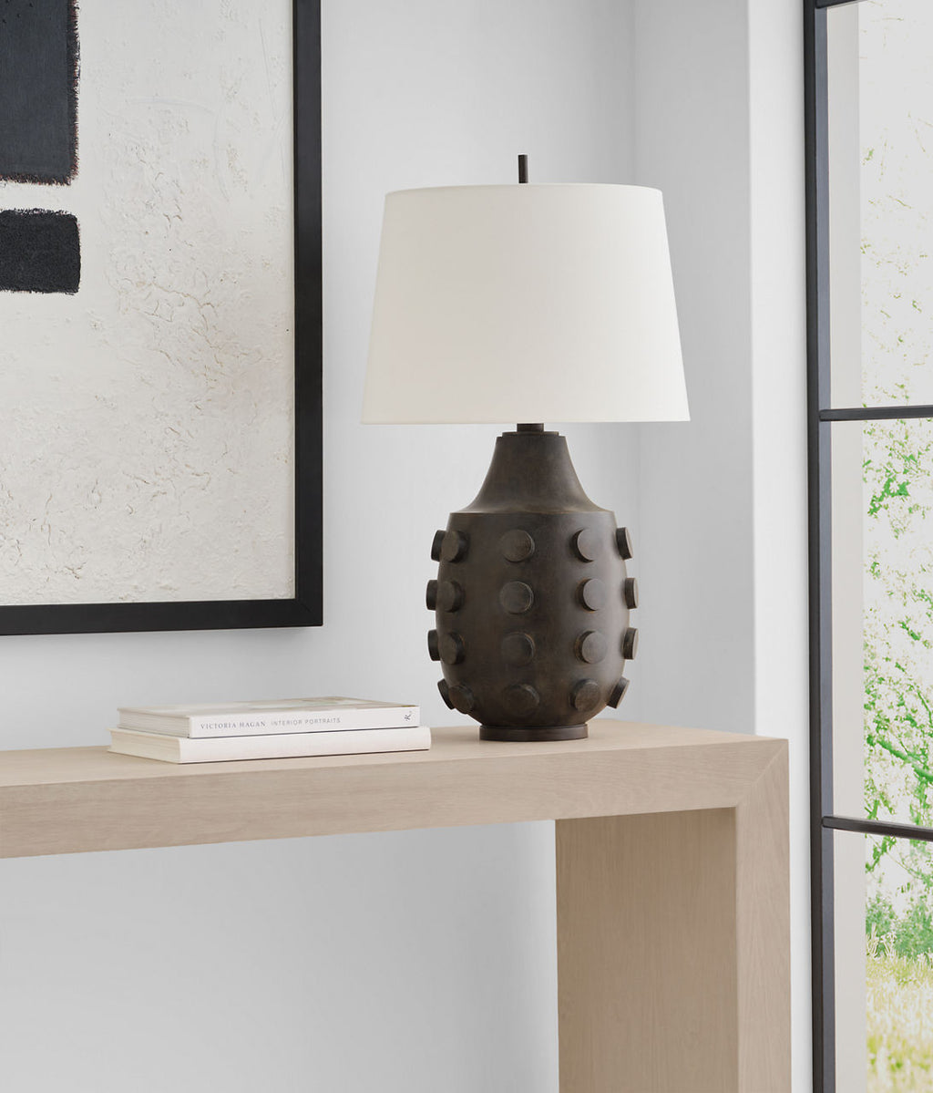 Orly Large Table Lamp | Garden Bronze | Linen Shade
